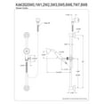 thumbnail image 4 of Kingston Brass Kak3521W1 Combinaison de Douche Professionnelle, 4 of 6