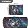thumbnail image 3 of GZHJMY Kitchen Rugs 2 Piece Waterproof Non Slip Kitchen Mat Starry Night Wolf Kitchen Rug Set for Sink Office Kitchen Cafe, 19.7"x47.2"+19.7"x27.6" Carpet Runner, 3 of 7