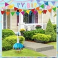 thumbnail image 7 of Duslogis Birthday Porch Goose Outfit Lawn Clothes Hat and Tutu Collar Plastic Outfits for 23" 17" Cement Goose Outdoor Garden Lawn Art Decor (Blue), 7 of 7
