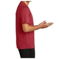 thumbnail image 3 of Yellow Rooster Men's Polyester Heather Contender Male T-Shirts Scarlet Heather S, 3 of 6