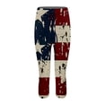 thumbnail image 4 of HEILAU 4th of July Capri Leggings for Women American Flag Yoga Pants Patriotic Star Stripes Patterned Casual Trousers Summer Capris, 4 of 4