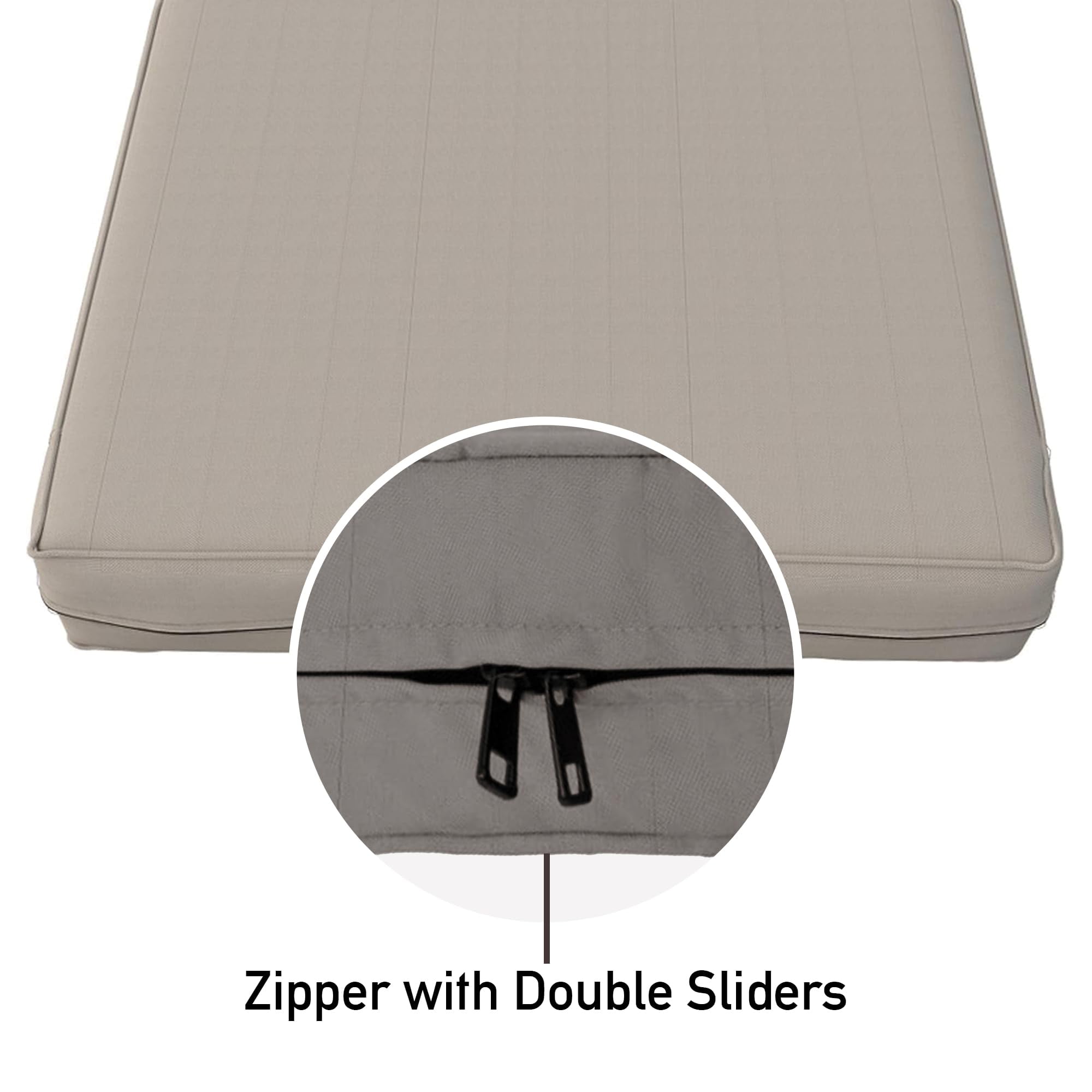 Covers&All Sofa Slipcovers – Waterproof Couch Cushion Covers for Patio Furniture, Pack of 2, Beige