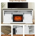 thumbnail image 5 of IHOMEadore Farmhouse Fireplace TV Stand, 68" for Up to 78" TVs with 23" Electric Fireplace, 5 of 12