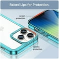 thumbnail image 3 of SaniMore for iPhone 14 Pro Lightweight Transparent Case, Rugged Clear PC Back & TPU Bumper [Not Yellowing Technology] Heavy Duty Full Body Protective Case for iPhone 14 Pro, Skyblue, 3 of 7