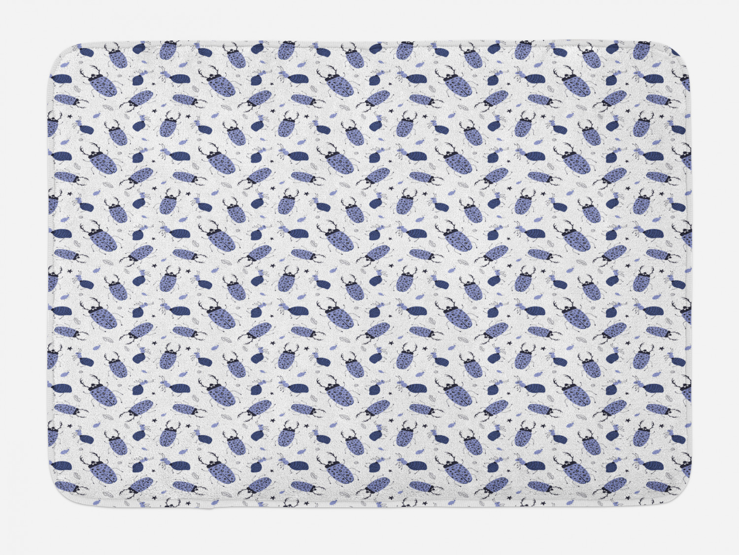 Twinkle Insect Mat Insects Bath Mat, Beetles and Bugs Doodle Ants of Leaves Nature Foliage ...