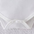 thumbnail image 6 of Kaprioy Baby Girl Outfit Girls Clothes Short Sleeved Fruit Printed Ruffle Sleeve Knitted Romper Bodysuit Short Solid Skirt Pants Suit Bow Headband Stockings Set, 6 of 7