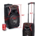 thumbnail image 3 of Curuk 8" Wireless Bluetooth Party Speaker, 1000W Peak Power Portable PA System with Heavy Bass Subwoofer, LED Lights, FM Radio, Remote & USB Rechargeable, 3 of 11