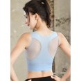 thumbnail image 5 of Breathable Mesh Sports Bras Shockproof Padded Athletic Running Bra Solid Seamless Fitness Yoga Sport Tops Vest for Women, W/4 Colors, 5 of 8