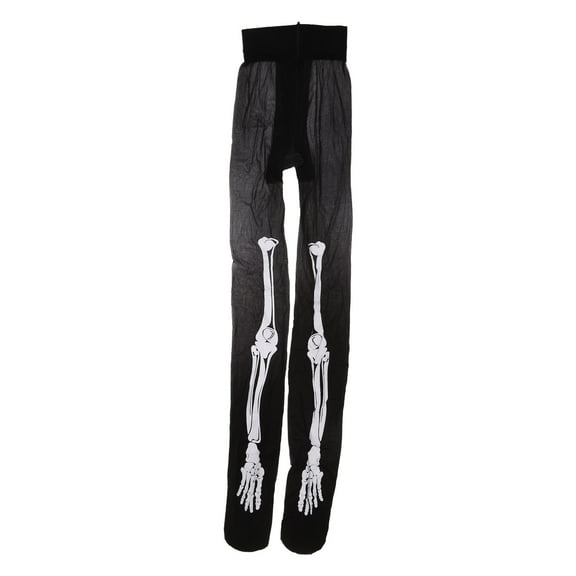 Skeleton Bone Printed Halloween Leggings for Women Japanese Tights Pantyhose Cosplay Costume Accessories