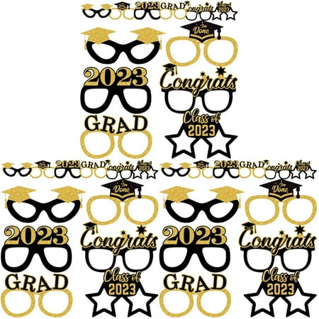 

36 pcs Graduation Props Glasses Funny Paper Doctoral Prop Decor Glasses for Party