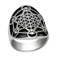 thumbnail image 3 of 81stgeneration Men's Women's 925 Sterling Silver Metatron's Cube Sacred Geometry Ring, 3 of 3