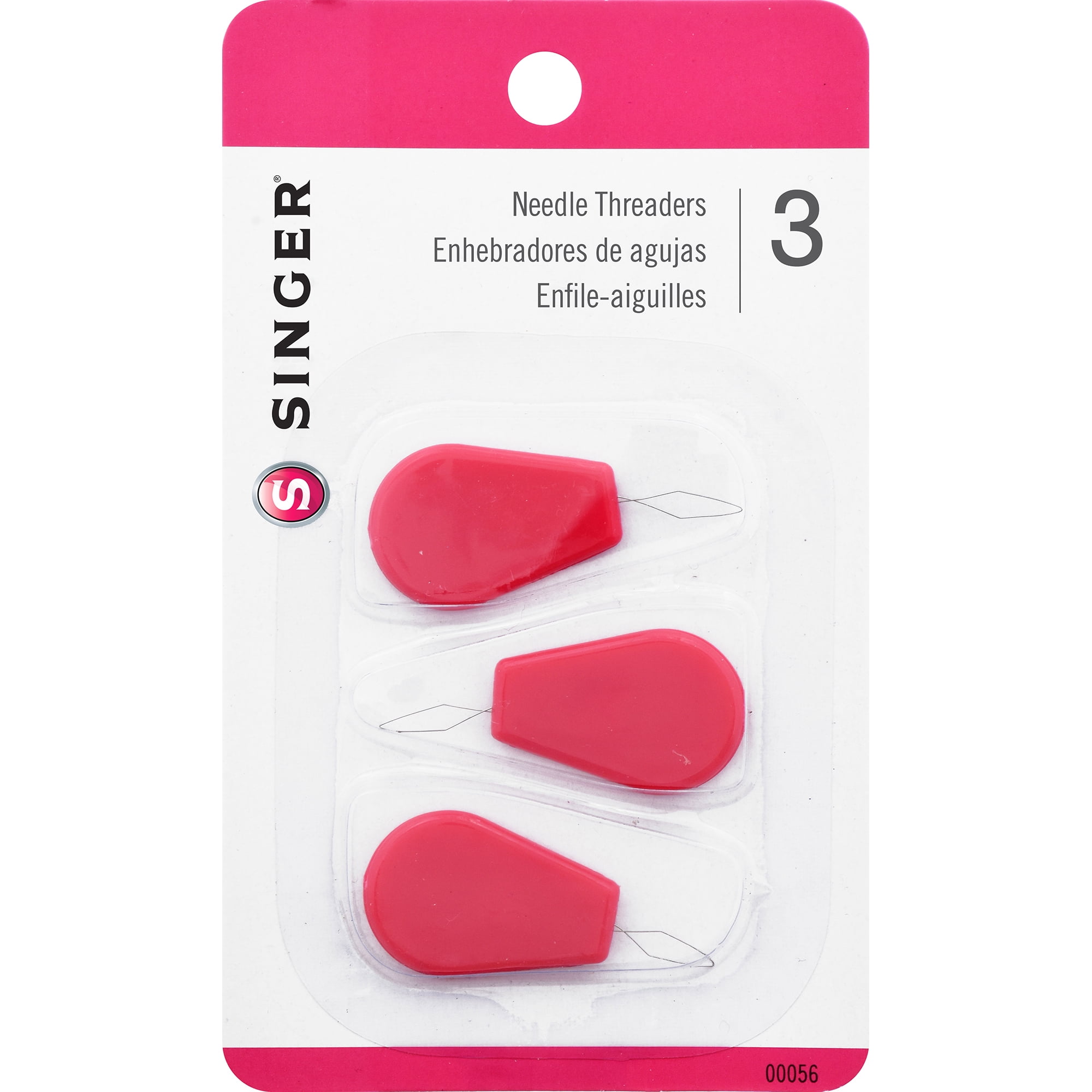 3-Count SINGER 00056 Plastic Needle Threaders 
