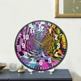 thumbnail image 4 of Yayeee Wall Clock Battery Operated 11.9" Silent Quartz Non-Ticking for Living Room Decor, Green Wavy Plaid, 4 of 8