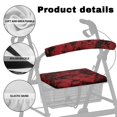 thumbnail image 5 of HELLHERO Rollator Walker Seat Back Cover Rollator Walker Seat and Backrest Rollbar Covers Set for Outdoor Park and Indoor Outdoor, Vintage Ethnic Geometric Totems, 5 of 7
