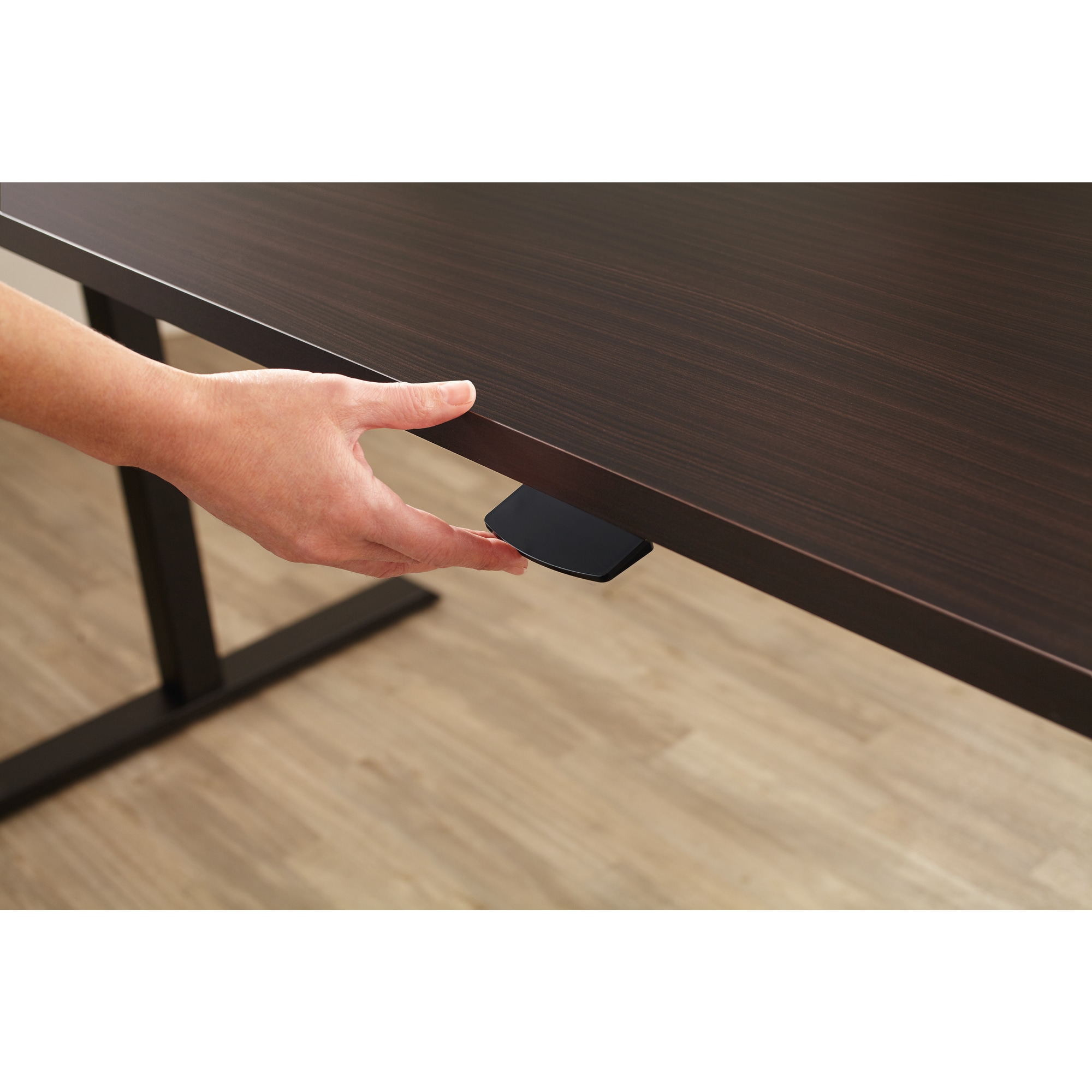Realspace® Magellan 60"W Pneumatic Height-Adjustable Standing Desk, Espresso - image 7 of 8