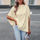 thumbnail image 5 of Blusa Mangas Largas Camisetas informales elegantes con manga de murciélago para mujer, camisetas de moda para ir al trabajo Ygjytge Beige T S para Mujer, 5 of 7