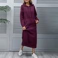 thumbnail image 5 of NMMUED Hoodie Dress for Women Womens Oversized Hoodies Long Hoodie Sweatshirt Dress Casual Sweatshirts for Women Loose Fit Hoodie Hooded Sweatshirt Women Wine M, 5 of 9