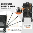 thumbnail image 6 of 400L Foldable Wagon Cart with All-Terrain Wheels, 350LBS Capacity, Extra Long 52" Handle - Heavy Duty Collapsible Utility Cart for Camping, Beach, Grocery, 6 of 11