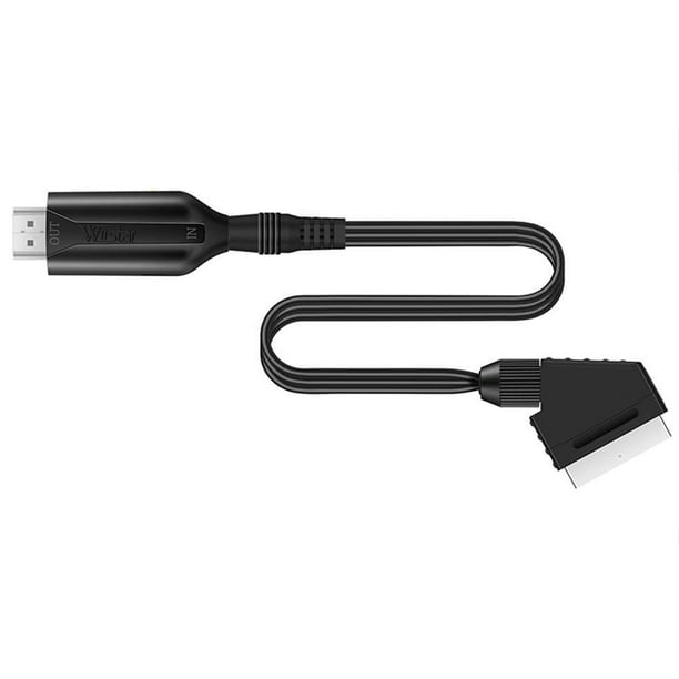 SCART to HDMI Converter Cable 1080P/720P with USB Cables Input for TV TOP I1B6 -
