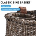 thumbnail image 4 of Cesta de ratán para bicicleta CXWXC hecha a mano con portavasos, color marrón oscuro, 4 of 8