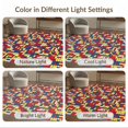 thumbnail image 7 of ODIKA 6'x9' Washable Area Rug Interlocking Minimalist Mosaic Red Yellow Blue Modern Art Inspired for Family Room, Living Mater Bedroom, Non-Slip, Easy Care, 7 of 7