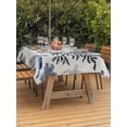 thumbnail image 3 of Outdoor Tablecloth with Umbrella Hole for Patio/Picnic/Party/Camping, Navy Blue Sea Turtle Coastal Waterproof Table Cloth Rectangle Table Cover Washable, Beach Black Coral Nautical Rustic (52"x 70"), 3 of 8