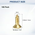 thumbnail image 3 of Uxcell 100-Pack Wood Screws, M3.5 x 10mm Brass Phillips Flat Head, 3 of 6