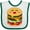 White and Green, variant on Inktastic Hamburger Kawaii Boys or Girls Baby Bib