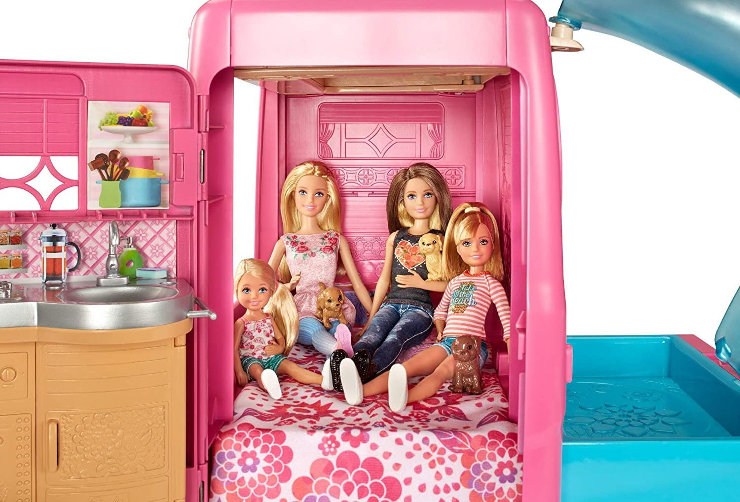 Vernederen injecteren Fantasie Barbie Pop-Up Camper Vehicle - Walmart.com