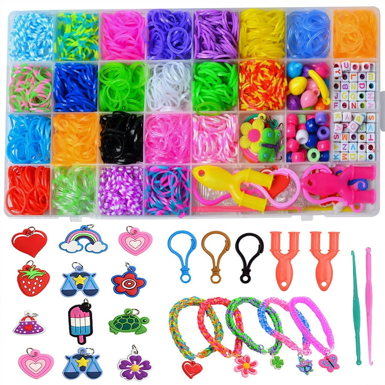 10,000 Rubber Bands Refill Pack Colorful Loom Kit Organizer for Kids  Bracelet Weaving DIY Crafting with