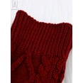 thumbnail image 4 of Gustave Women Thigh High Socks Extra Long Over the Knee Cotton Knit Warm Thick Tall Long Boot Stockings Leg Warmers, Wine Red, 4 of 6
