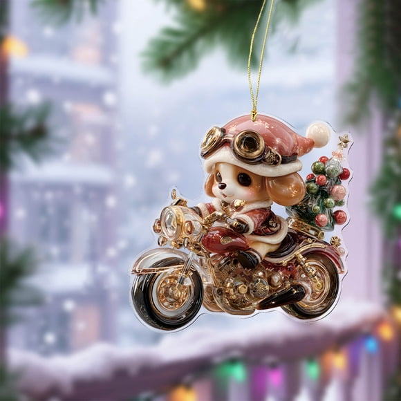 Colgante Plano de Acrílico Navideño 2D - Colgante de Coche Navideño - Decoración Colgante para Árbol de Navidad
