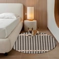 thumbnail image 2 of Western Texas Star Retro Round Area Rug 3Ft Washable Small Circle Rugs for Kitchen Entryway, Country Vintage Black Beige Plaid Non-Slip Carpet Floor Mats Indoor Outdoor Carpet Runner Home Decor, 2 of 8