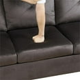 thumbnail image 4 of Star Home Living Corp Chris Faux Leather Right Facing Sectional Grey, 4 of 12