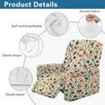 thumbnail image 4 of SCRAWLGOD Colorful Leaf Print Recliner Slipcover-Stretch Soft Slip Reclining Chair Slipcovers, 4-Pieces Furniture Protector for Recliner with Pocket Fitted Sofa Couch Cover, 4 of 7