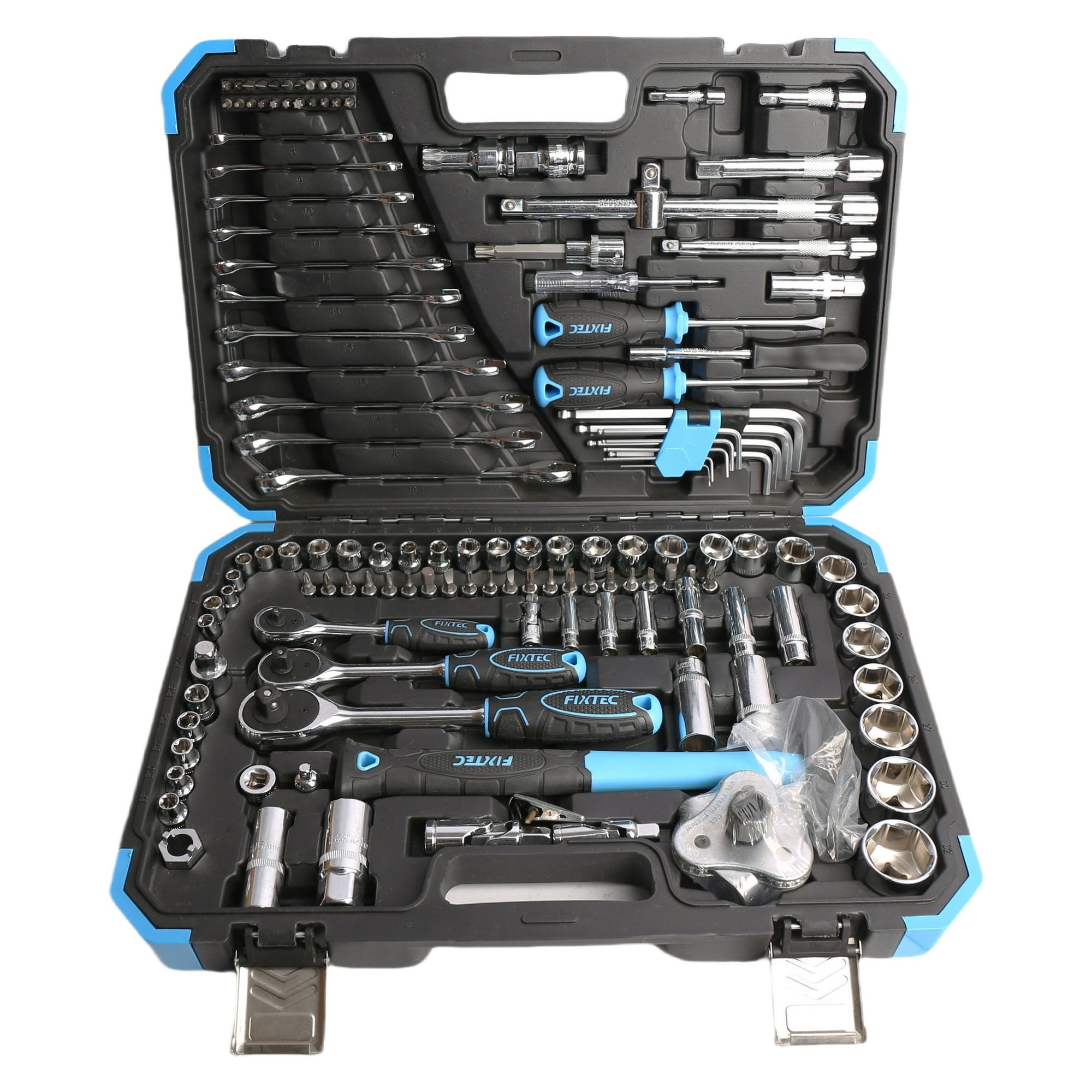 Fixtec 3/8-inch Drive Ratchet and Socket Mechanics Tool Set (132