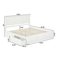 thumbnail image 6 of AFI Madison King Wood Platform Bed with Matching Footboard and Storage Drawers, White, 6 of 6