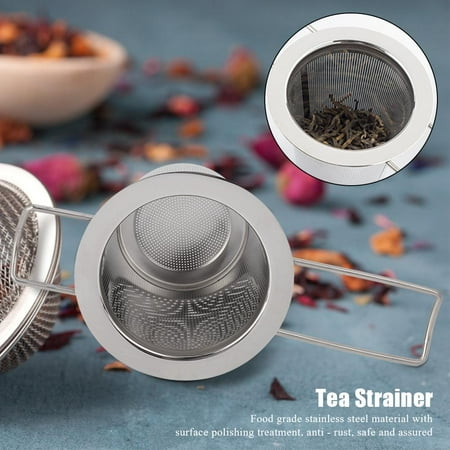 Mgaxyff Stainless Steel Mesh Tea Infuser Metal Cup Strainer Foldable Filter With-Lid, Stainless Steel Tea Strainer,GS11133ea Infuser