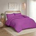 thumbnail image 3 of Moonlight20015 2 PC Duvet Cover Set Twin Size Plain Button Closer Soft Brushed Microfiber Purple Color 68 x 90 Inches, 3 of 9