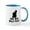 White/Blue Inside, variant on CafePress - One Man Wolf Pack Mug - 11 oz Ceramic Mug - Novelty Coffee Tea Cup