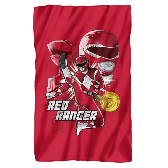 Power Rangers Red Ranger Fleece Blanket 36' x 58'