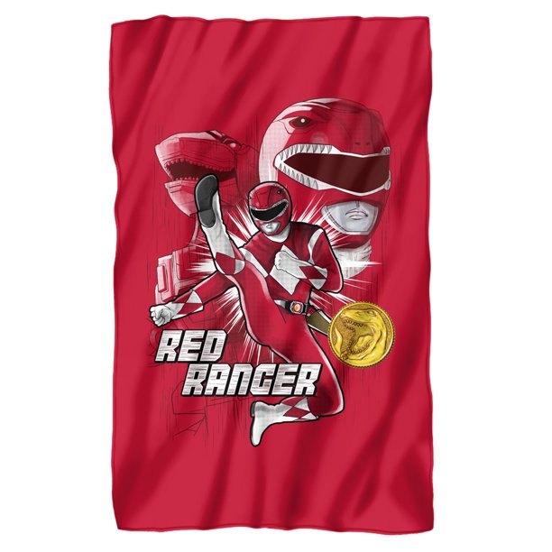 Power Rangers Red Ranger Fleece Blanket 36' x 58'