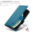 thumbnail image 2 of Designed for iPhone X/XS Wallet Case, with Card Slots Strong Magnetic Closure PU Leather Flip Fold Shockproof Kickstand Durable Purse Flip Case for iPhone X/XS - Blue, 2 of 7
