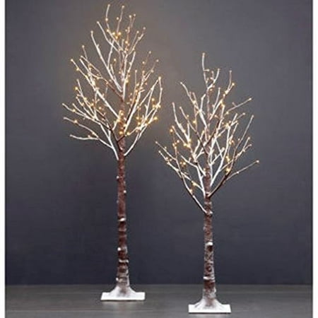 2pk Led Flocked Twig Trees 5 Ft Tree With 168 Lights 4 2pk Led Flocked Twig Trees 5 Ft Tree With 168 Lights 4 128 For Indoor Outdoor Use Com