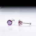 thumbnail image 3 of S925 Silver 1 Carat D Moissanite Earrings Blue Green White Moissanite Classic Six-Claw Earrings, 3 of 5