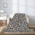 thumbnail image 2 of Throw Blanket for Couch Sofa and Bed, black orange leopard trendy Super Soft Plush Throw Blanket, Fuzzy Cuteness Comfy Warm Washable Flannel Blanket & Throws for All Season 40"x30", 2 of 5