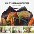 thumbnail image 4 of Lsque Classic Floral Blue Skate Shoes Pattern Casual Women's Hoodie,Hooded Sweatshirt with Kangaroo Pocket,Pullover Hoodie with Eye-catching Drawstrings-Large, 4 of 7