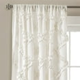 thumbnail image 4 of Lush Decor Ruffle Diamond Ruffle 95" x 54" Ruffle White 3" Rod Pocket Pair Window Panel, 4 of 11