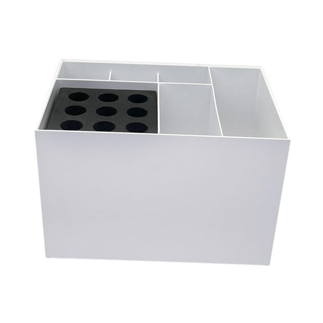 Caja de Almacenamiento de Herramientas de Peluquería, Contenedor de Tijeras de Peluquería, Tijeras Profesionales, Peines, Clips, Portaescobillas en Ca 9 hoyos