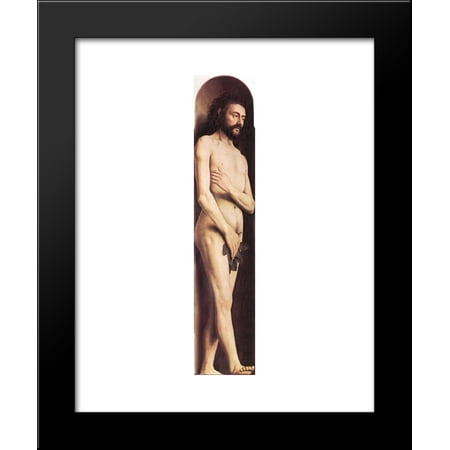 Van Eyck Ghent Altarpiece - Adam, from the left wing of the Ghent Altarpiece 20x24 Framed Art Print by Jan van Eyck